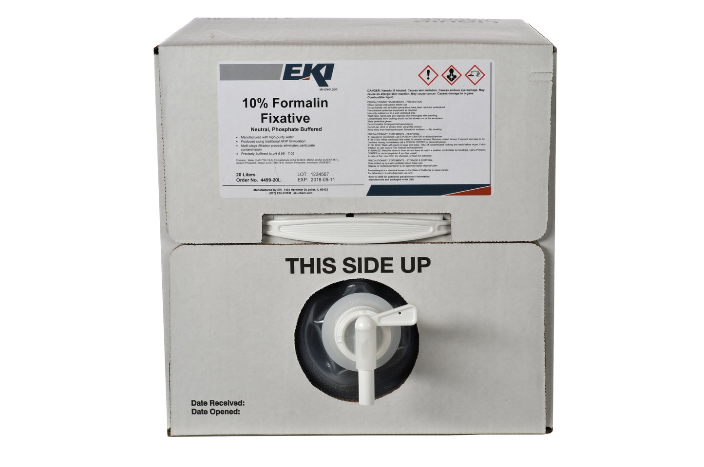 Histology Reagent Neutral Phosphate Buffered Formalin Fixative 10% 20 Liter 4499-20L