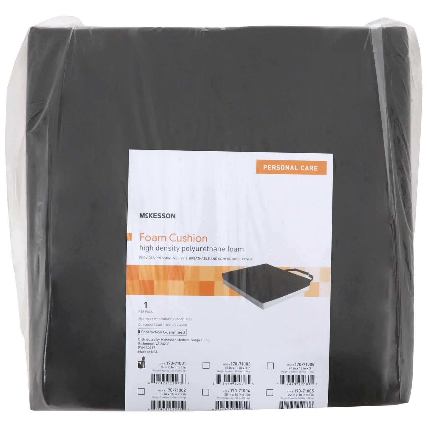 McKesson Foam Seat Cushion, 16 x 16 x 3 Inch 170-71001