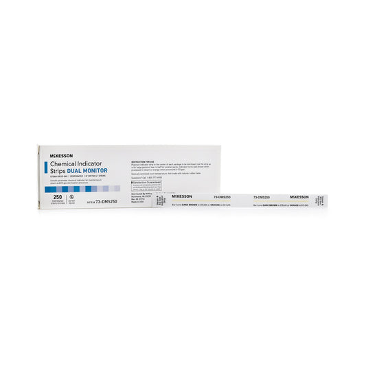 McKesson Sterilization Chemical Indicator Strip Steam / EO Gas 8 Inch Length - 73-DMS250