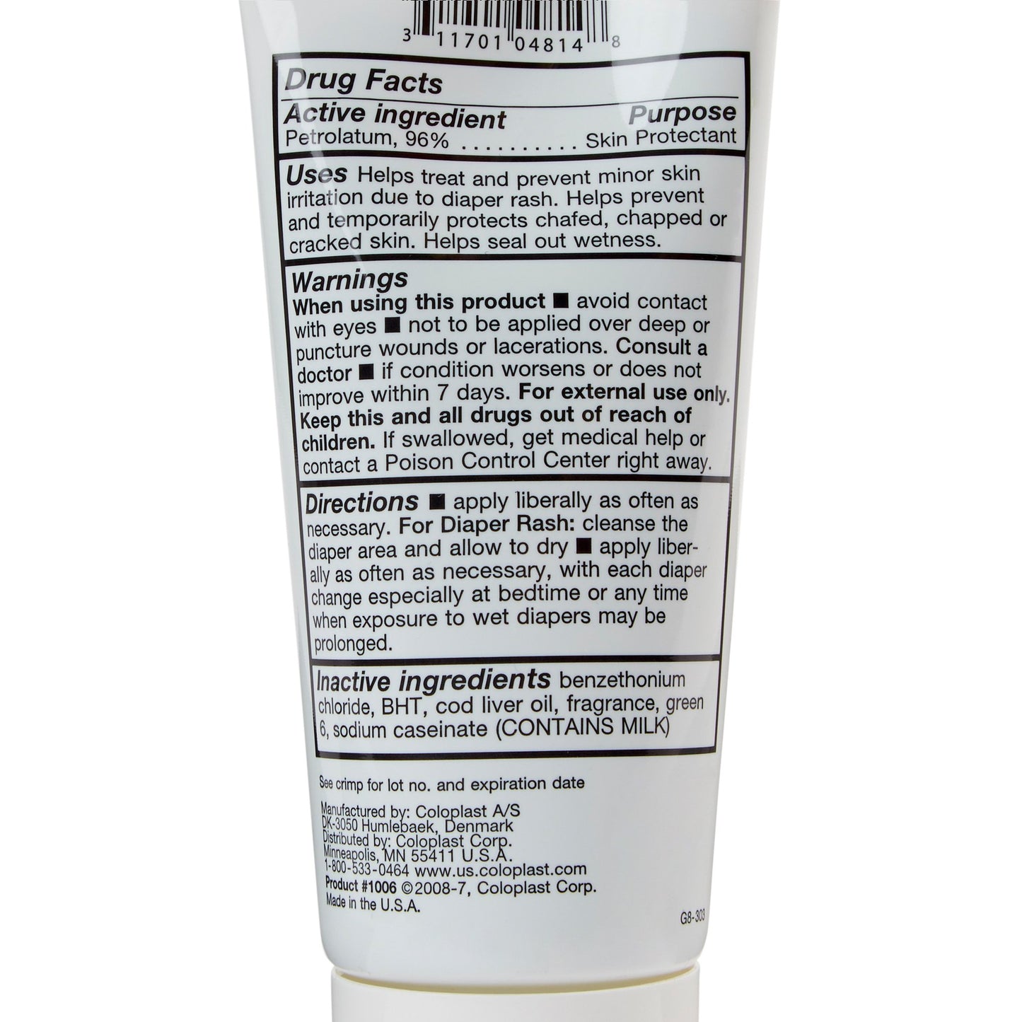 Baza® Clear Moisture Barrier Ointment, CHG Compatible, Scented, 5-ounce tube COI1006
