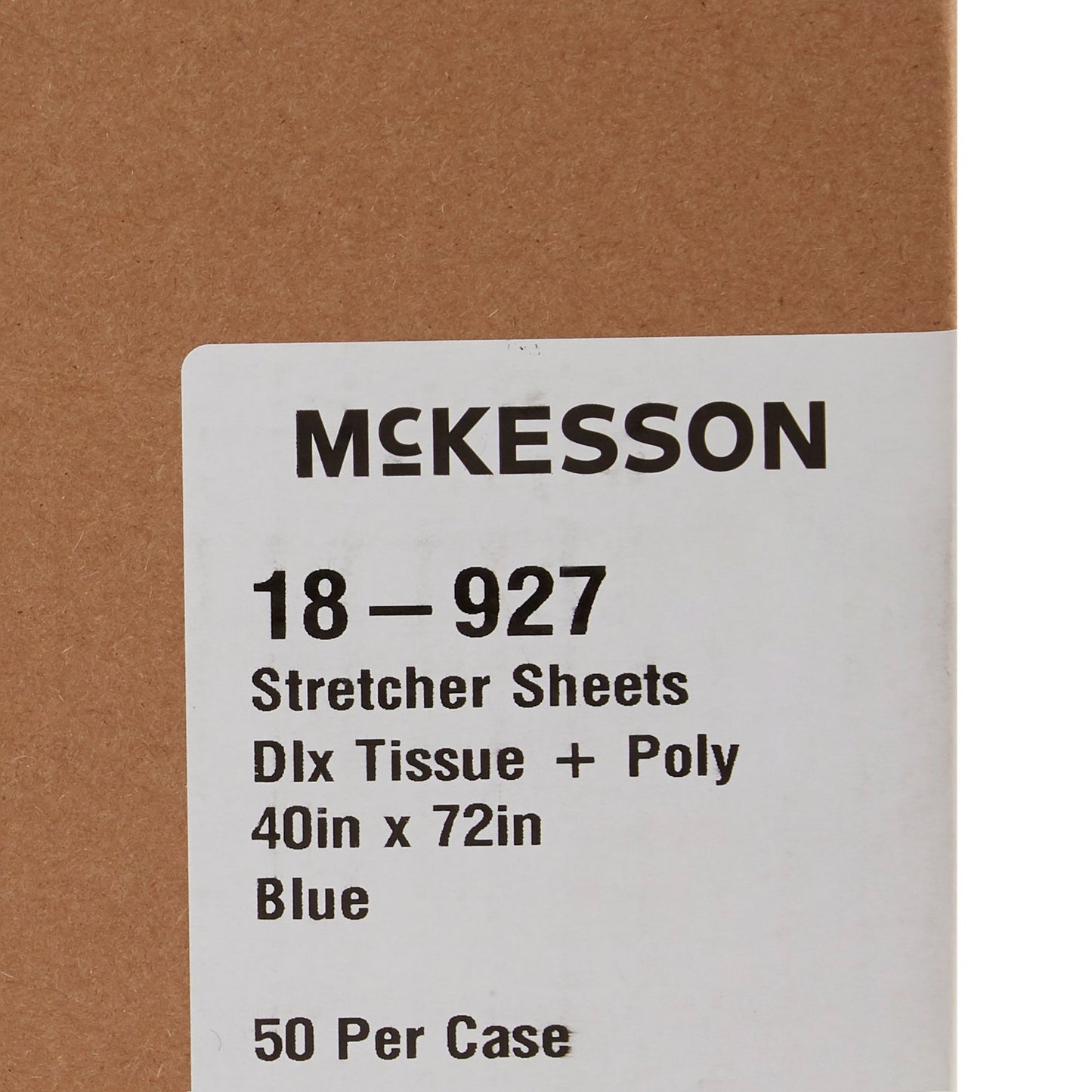 McKesson Blue Flat Stretcher Sheet, 40 x 72 Inch 18-927
