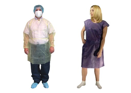 Patient Exam Gown Medium Dark Blue Disposable - 304