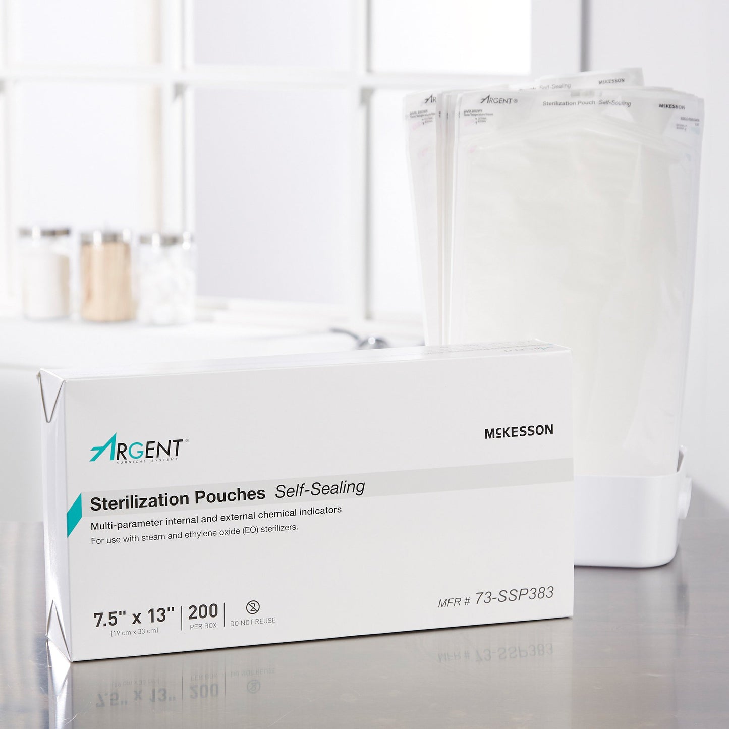 McKesson Argent® Sure-Check® Sterilization Pouch, 7½ x 13 Inch 73-SSP383