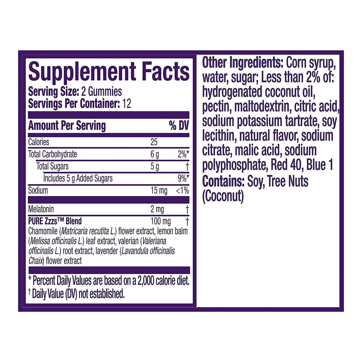 ZzzQuil Pure Zzzs Melatonin + Chamomile & Lavender Gummies, Wildberry Vanilla 32390003936