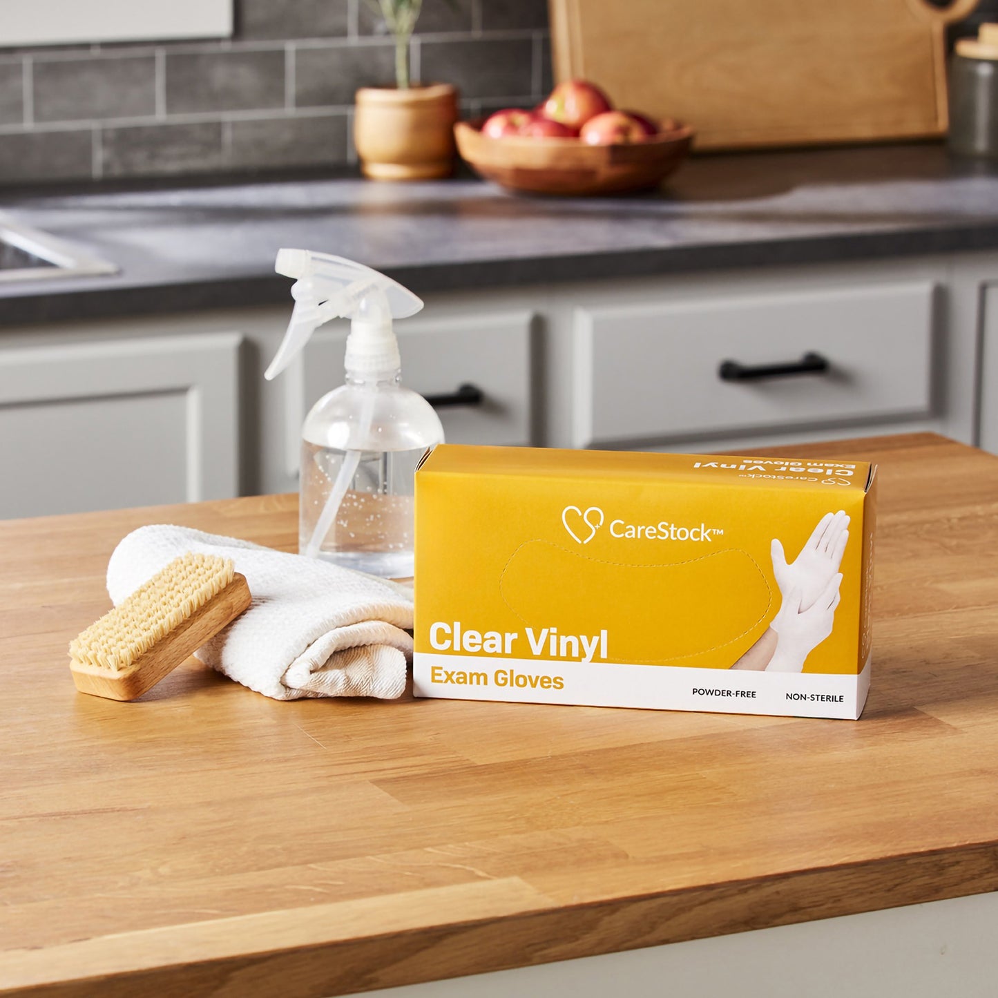 CareStock™ Vinyl Exam Glove, Large, Ivory CS2596