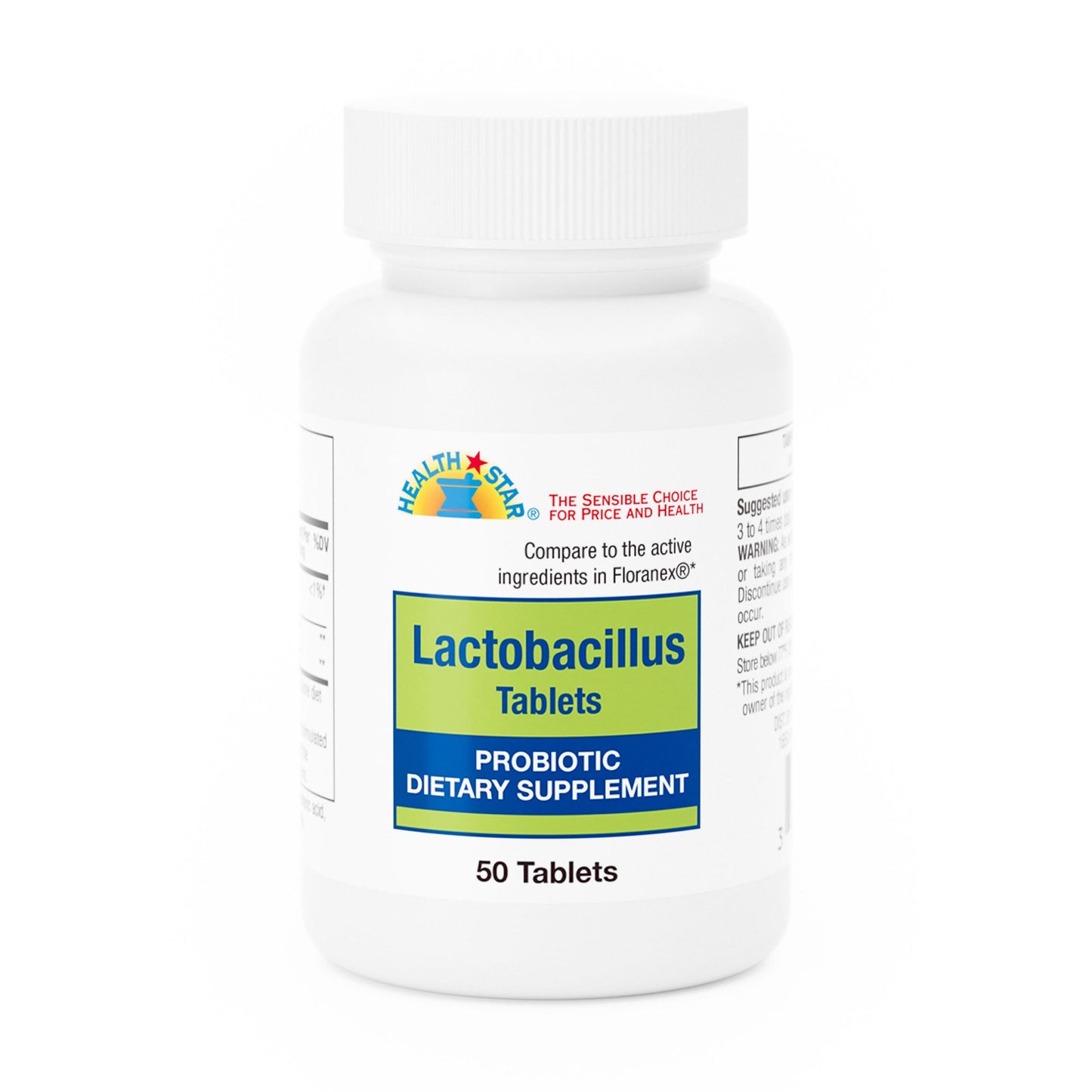 Probiotic Dietary Supplement HEALTHSTAR® 50 per Bottle Tablet - 870-05-HST