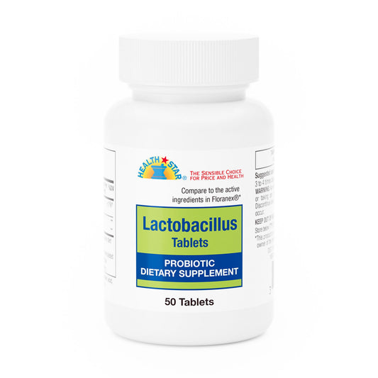 Probiotic Dietary Supplement HEALTHSTAR® 50 per Bottle Tablet - 870-05-HST