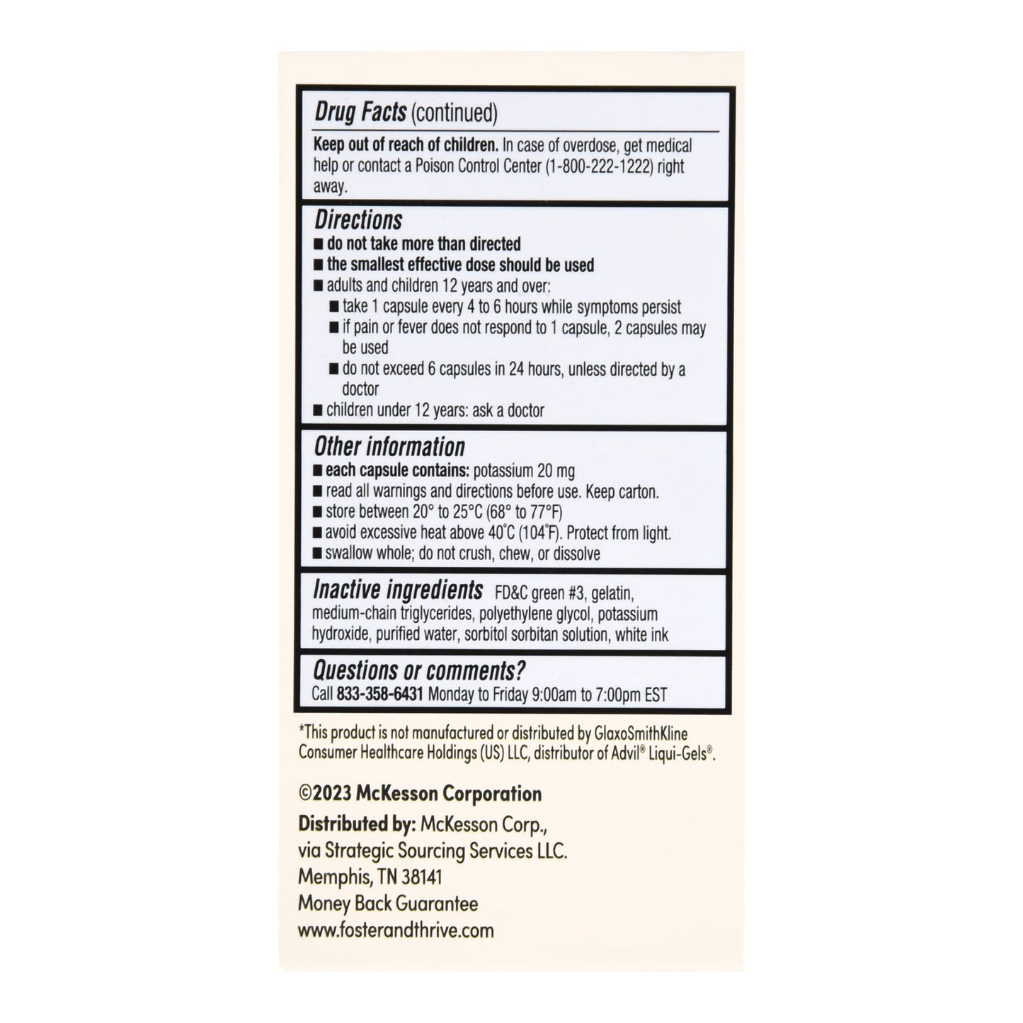 Foster & Thrive™ Ibuprofen 200 mg Softgels 70677111401