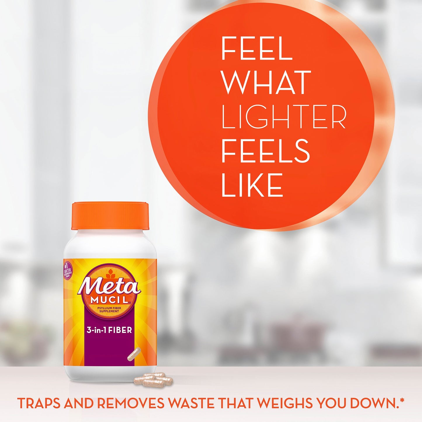 Metamucil® 3-in-1 Fiber Capsules 37000040511