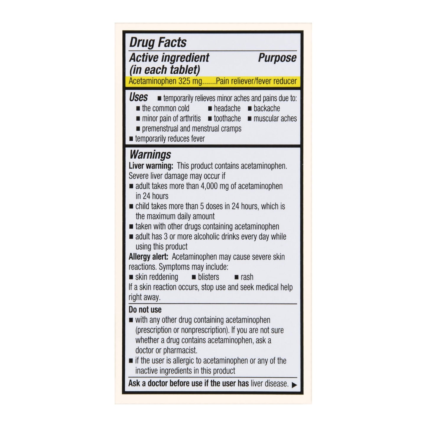 Foster & Thrive™ Regular Strength Pain Relief Acetaminophen 325 mg Tablets 70677111901