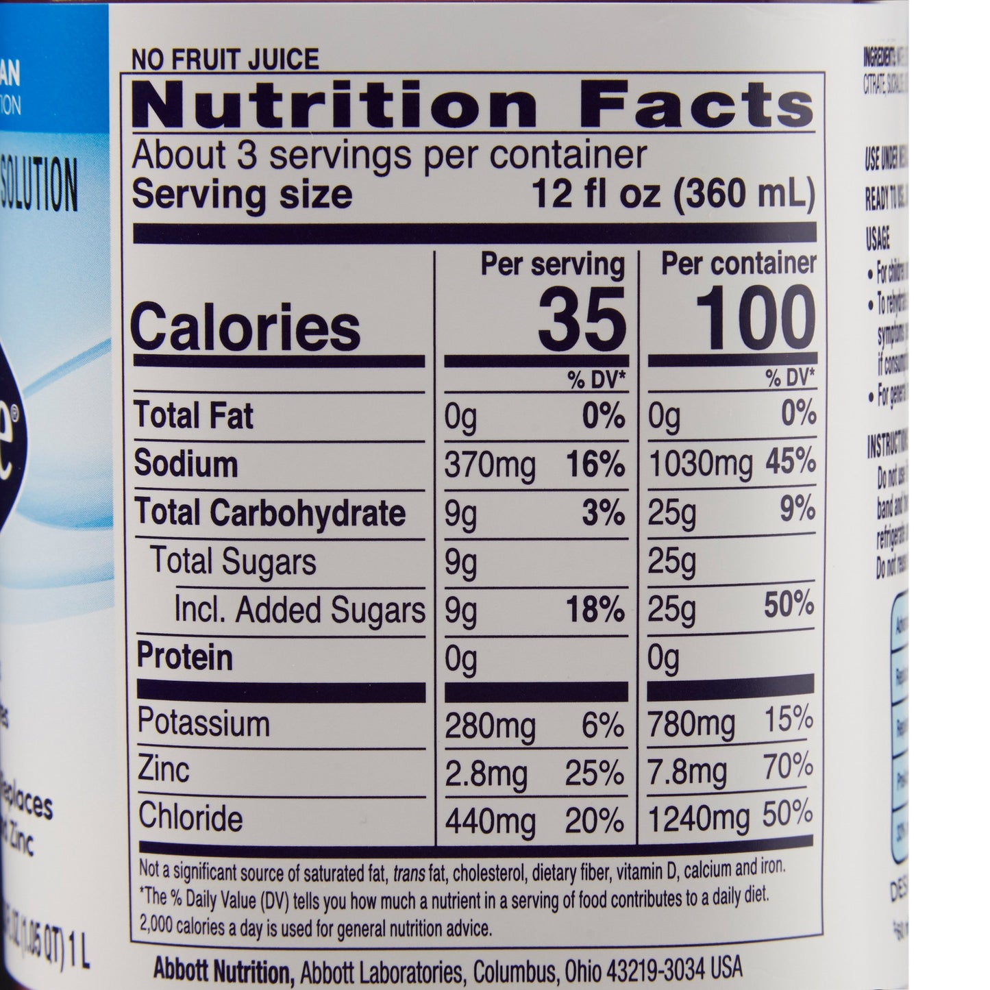 Pedialyte® Grape Electrolyte Solution, 1 Liter Bottle 00240