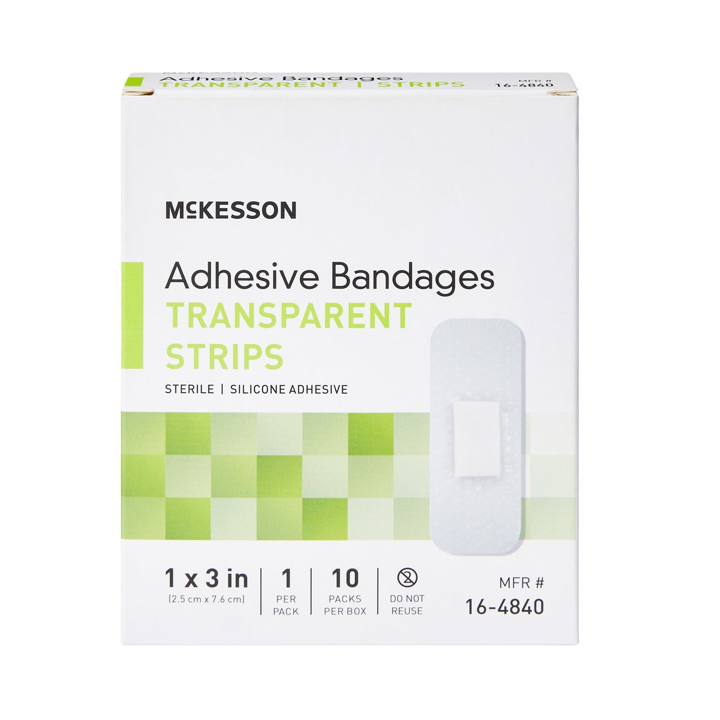 McKesson Sheer Adhesive Strip, 1 x 3 Inch 16-4840