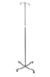 IV Stand 2 Hooks 4 Legs with Casters - 13033SV