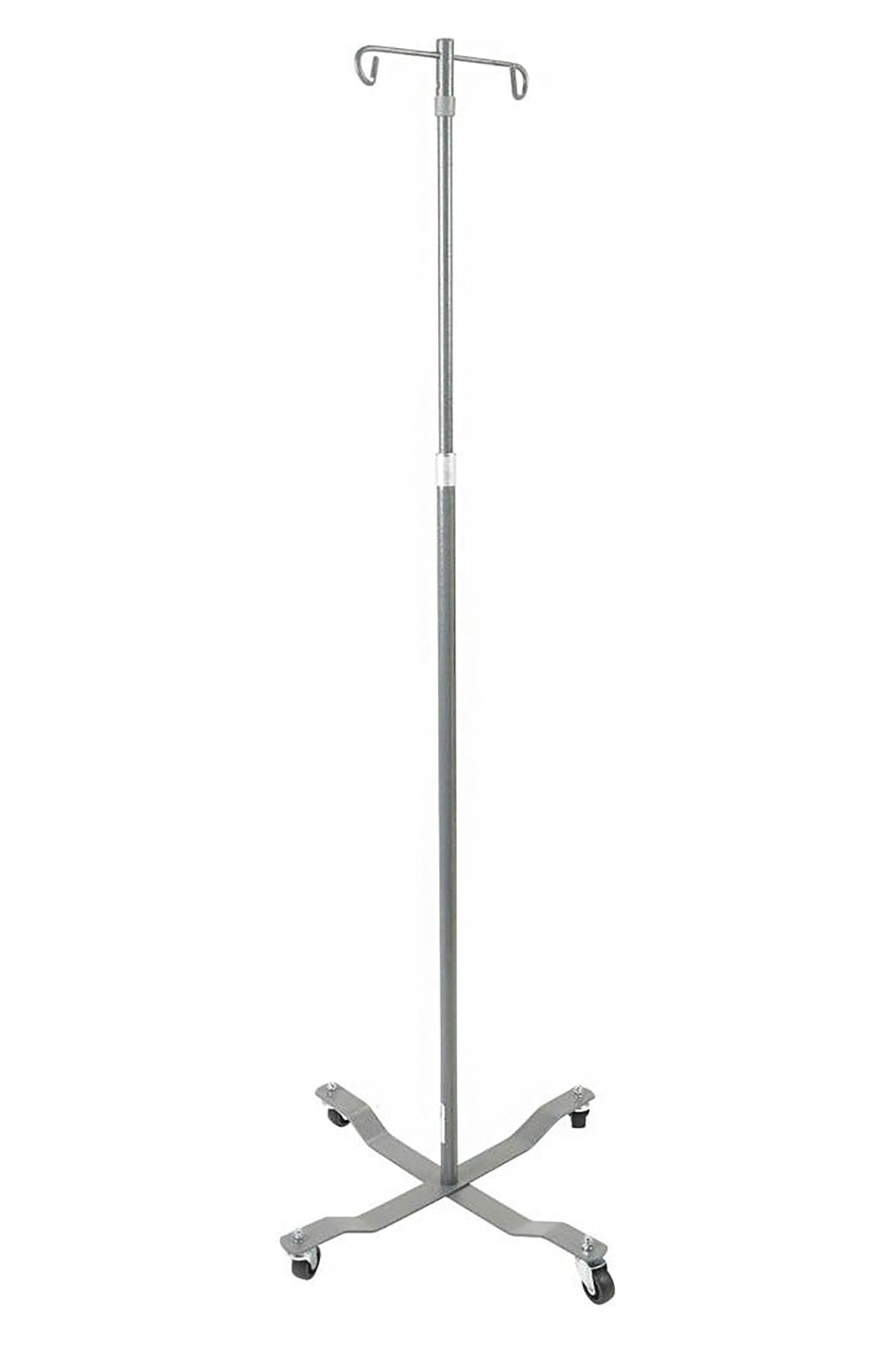 IV Stand 2 Hooks 4 Legs with Casters - 13033SV