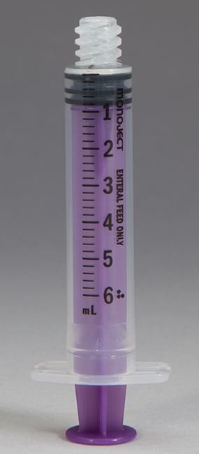 Enteral / Oral Syringe Monoject™ 6 mL Enfit Tip Without Safety - 8881106015