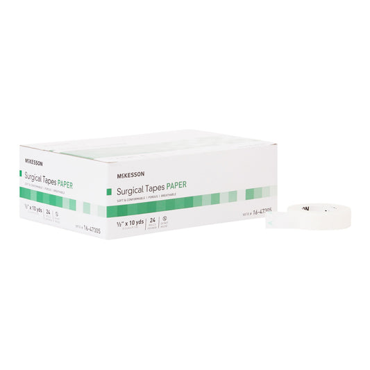 McKesson Paper Medical Tape, 1/2 Inch x 10 Yard, White 16-47305