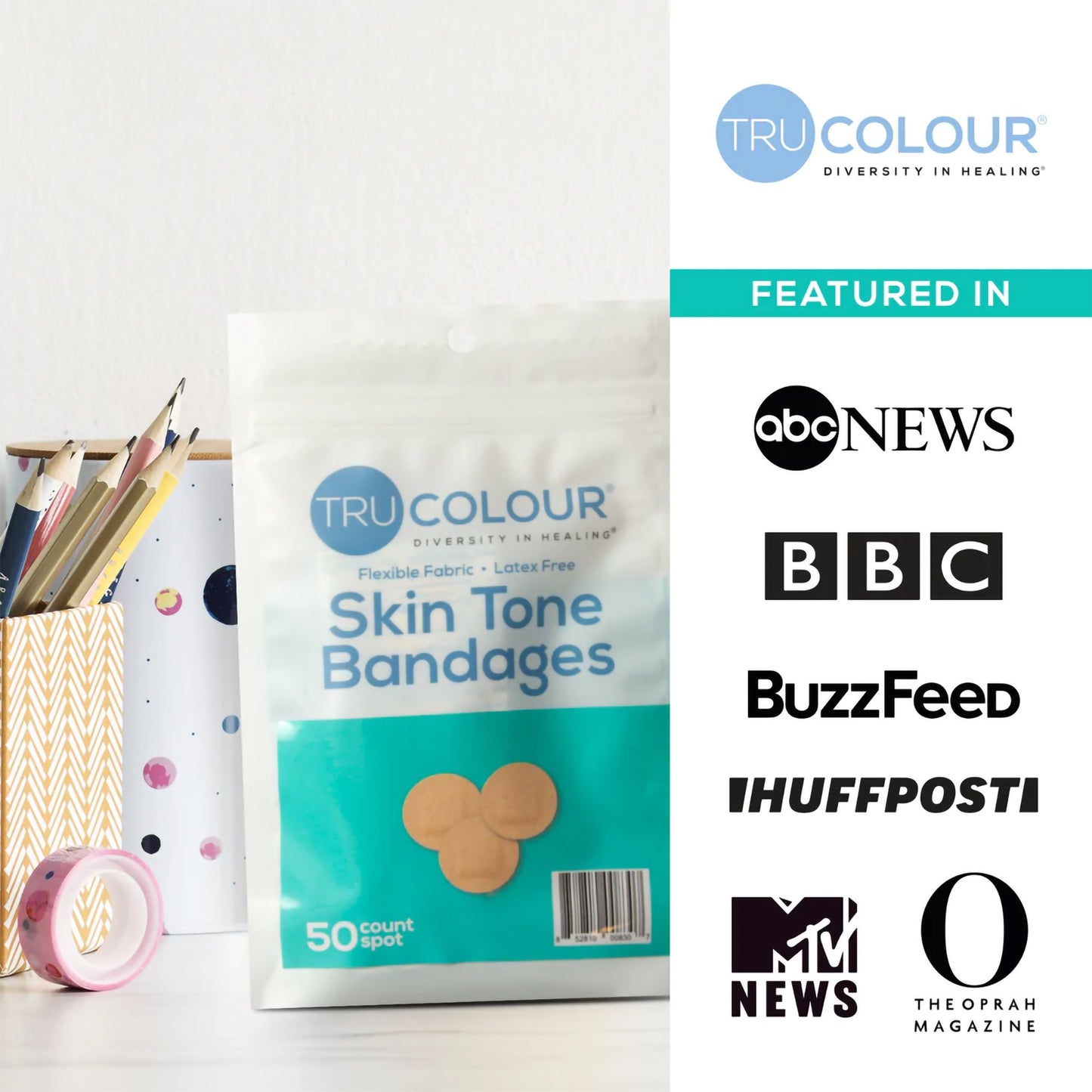 TruColour® Beige Adhesive Strip, Spot TCB-ADOT