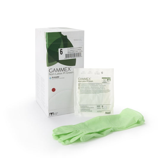 Surgical Glove GAMMEX® Non-Latex PI Green Size 6 Sterile Polyisoprene Standard Cuff Length Micro-Textured Light Green Chemo Tested - 20685260