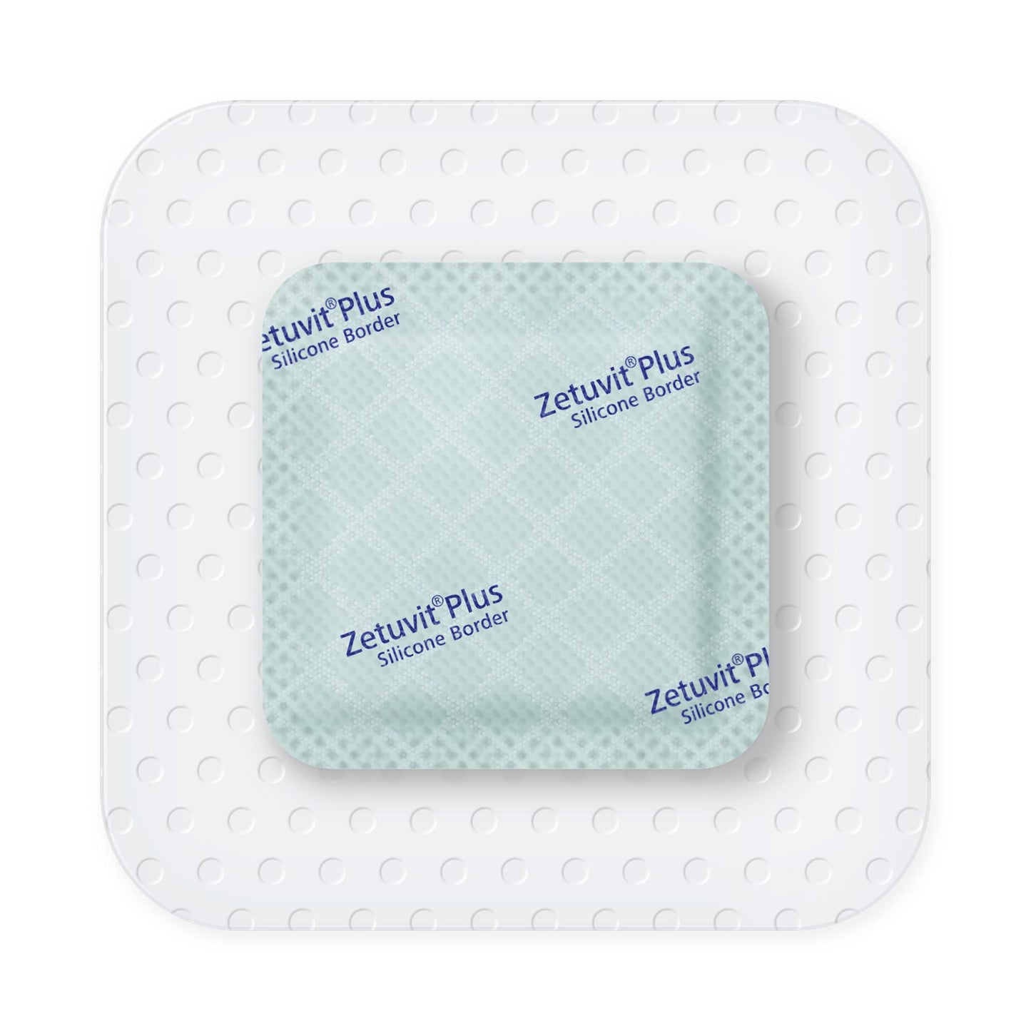 Zetuvit® Plus Silicone Border Super Absorbent Dressing, 3 x 3 Inch 413900