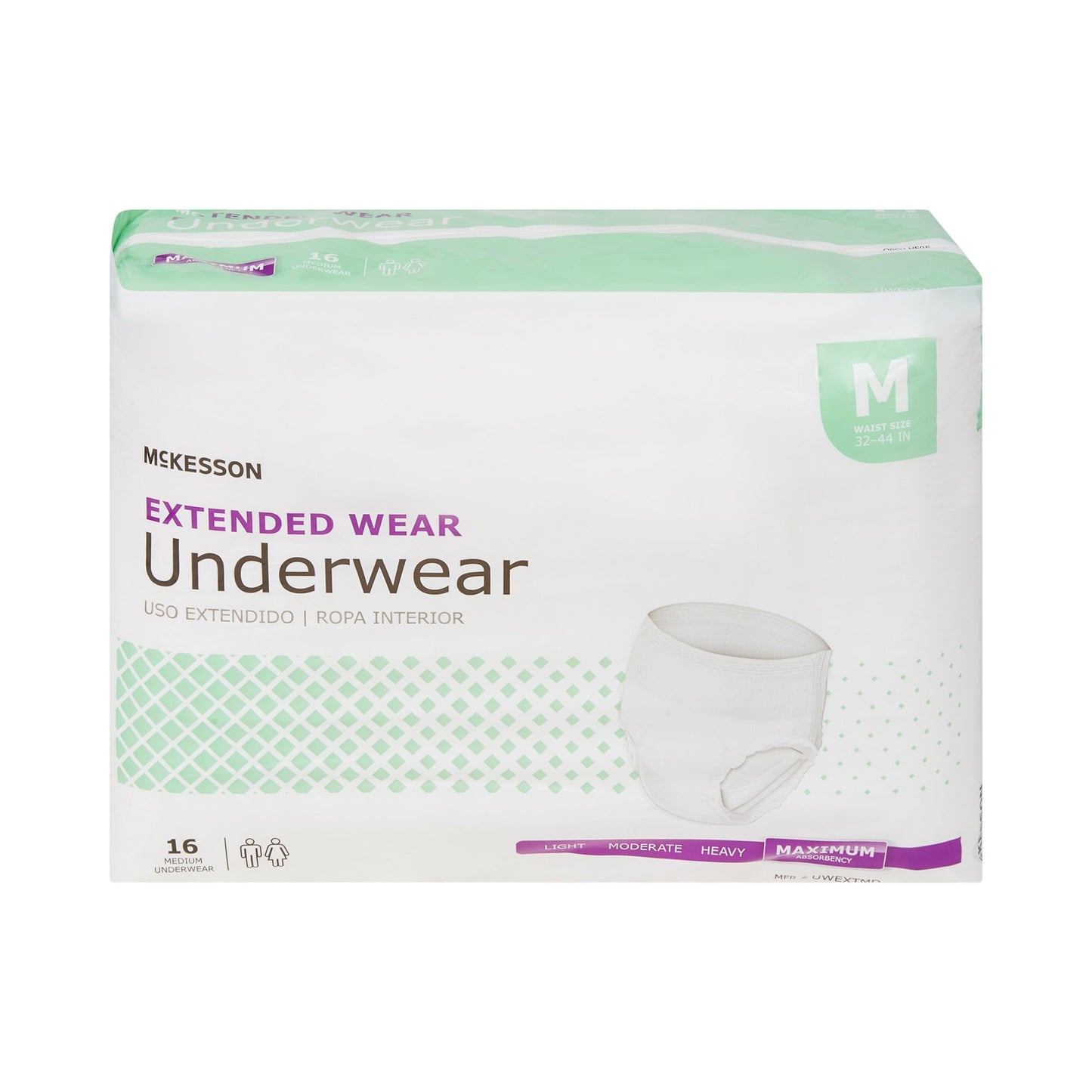 McKesson Extended Wear Maximum Absorbency Underwear, Medium UWEXTMD