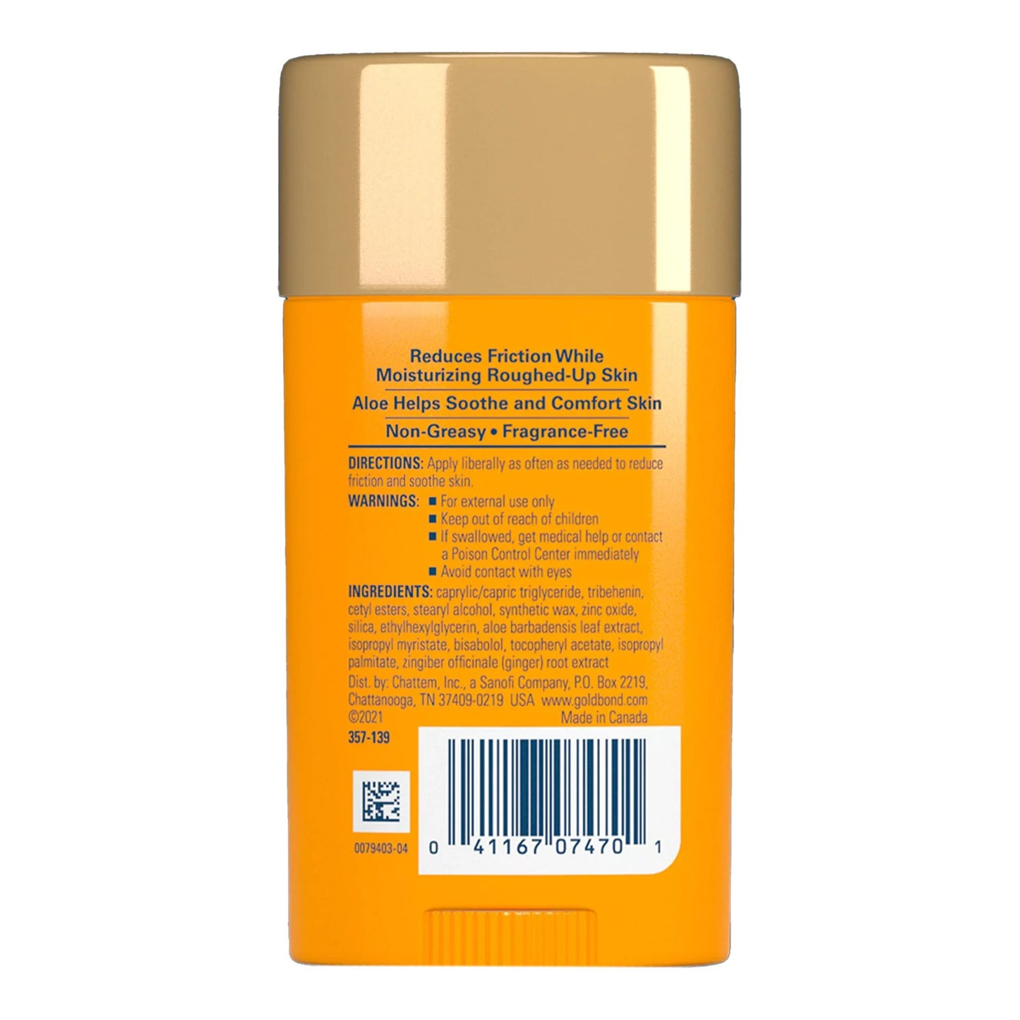 Hand and Body Moisturizer Gold Bond® Friction Defense 1.75 oz. Stick Unscented Solid 04116707470