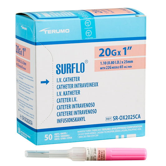 Terumo Medical Surflo Peripheral IV Catheter SR-OX2025CA, 1 Each