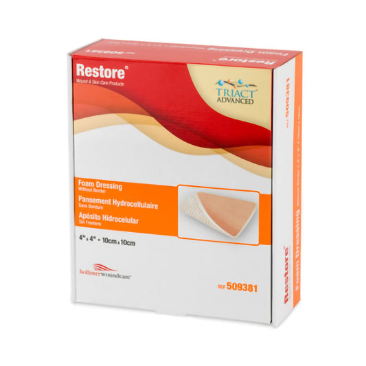 Restore™ Nonadhesive without Border Foam Dressing, 4 x 4 Inch 509381