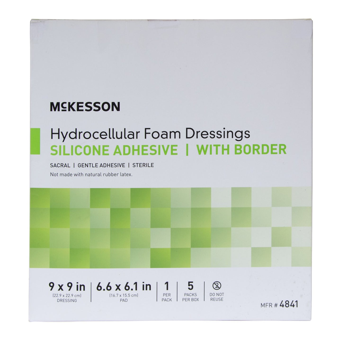 McKesson Hydrocellular Foam Dressing with Border Silicone Adhesive, Sacral 4841