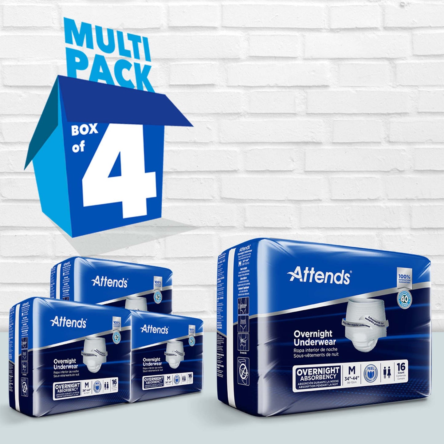 Attends® Overnight Underwear with Extended Wear Protection, Medium APPNT20