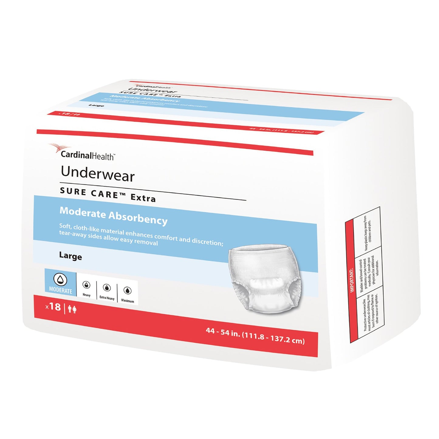 Sure Care™ Extra Moderate Absorbency Incontinence Underwear, Large 1845