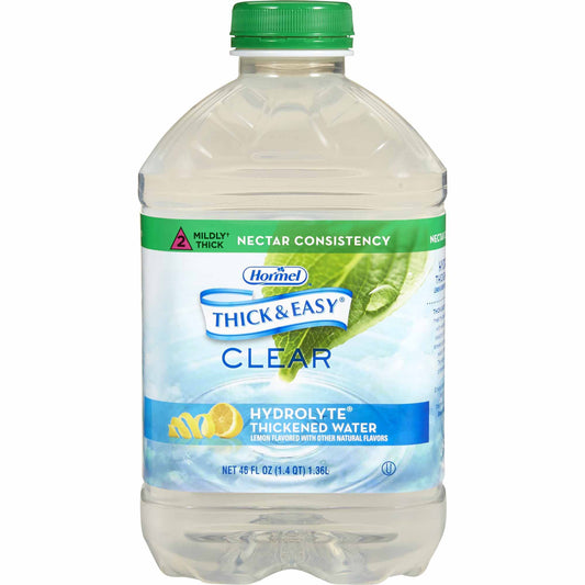Thickened Water Thick & Easy® Hydrolyte® 46 oz. Bottle Lemon Flavor Liquid IDDSI Level 2 Mildly Thick - 12863