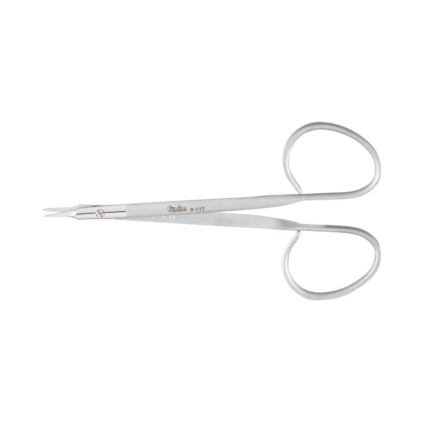 Suture Scissors Miltex® 4-7/8 Inch Length OR / Surgical Grade German Stainless Steel NonSterile Finger Ring Handle Curved Sharp Tip / Sharp Tip - 9-11