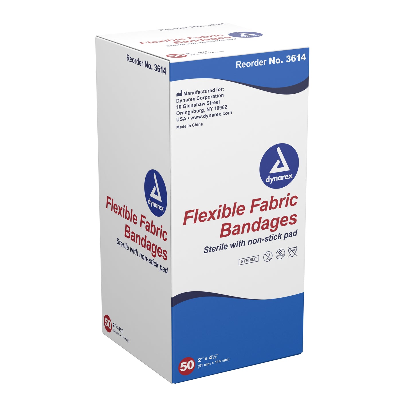 dynarex® Tan Adhesive Strip, 2 x 4½ Inch 3614