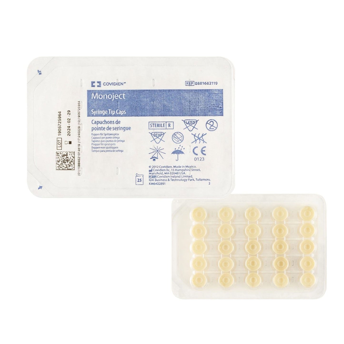 Cardinal Monoject Syringe Tip Cap 8881682119, CT