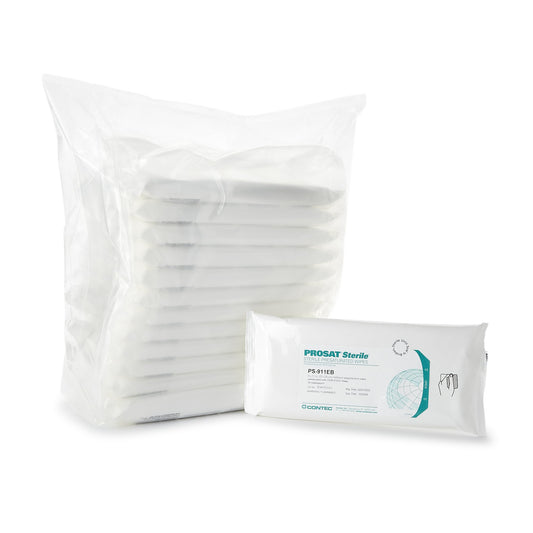 Contec Inc PROSAT Sterile PreSaturated Cleanroom Wipe PS-911EB, Case of 48