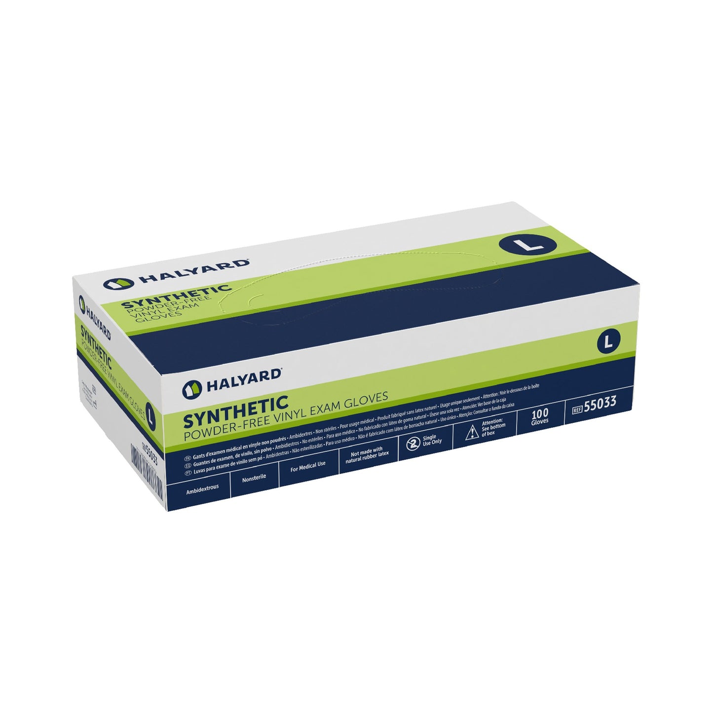 Halyard™ Vinyl Exam Glove, Large, Clear 55033