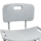 McKesson Removable Back Aluminum Bath Bench, 15½ – 19½ Inch, Gray 146-12202KD-4