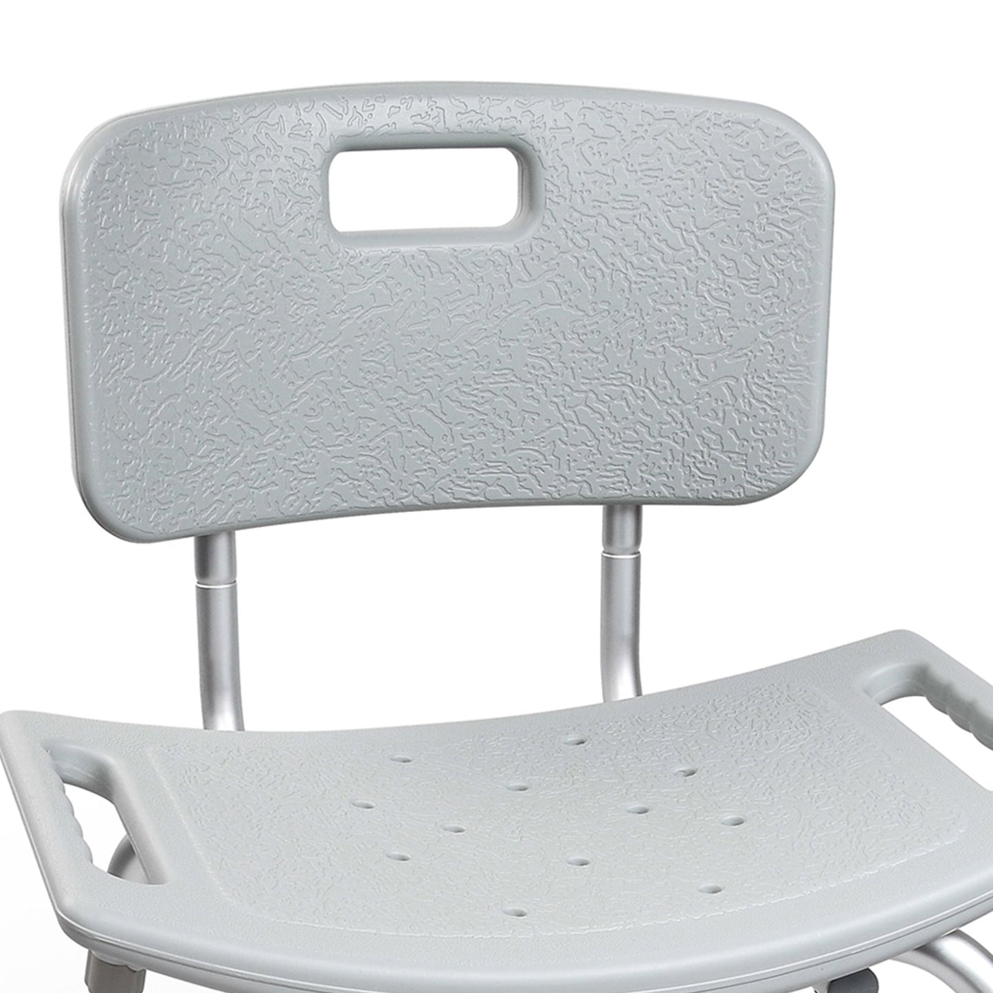 McKesson Removable Back Aluminum Bath Bench, 15½ – 19½ Inch, Gray 146-12202KD-4