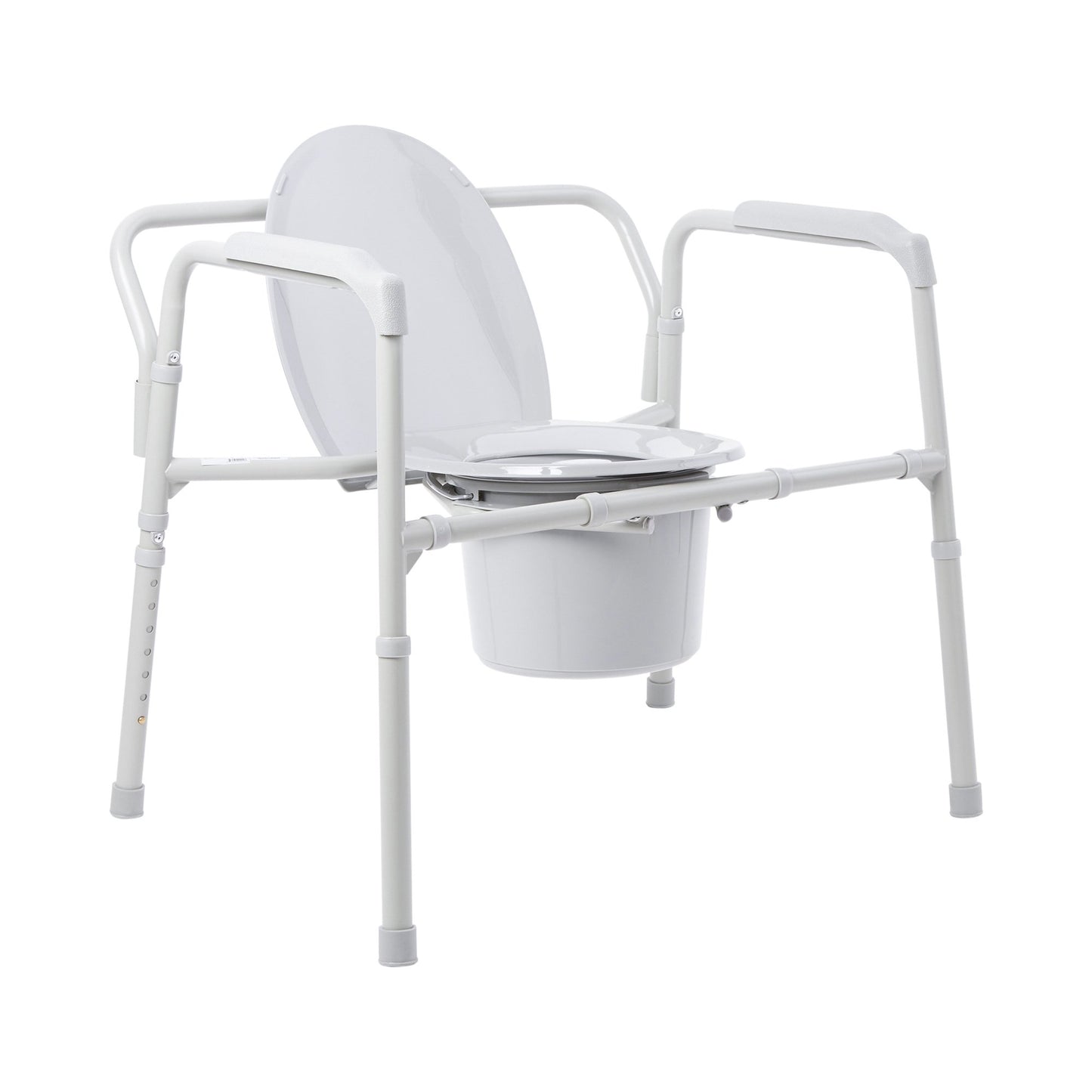 McKesson Fixed Arm Steel Folding Commode Chair, 15½ – 22 Inch 146-11117N-1