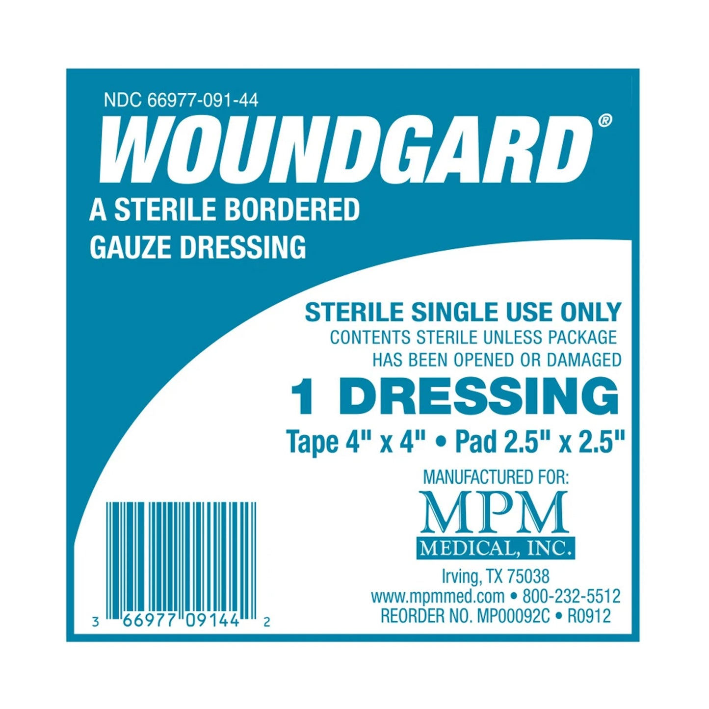 Island Dressing WoundGard® 4 X 4 Inch Square Sterile - MP00092C