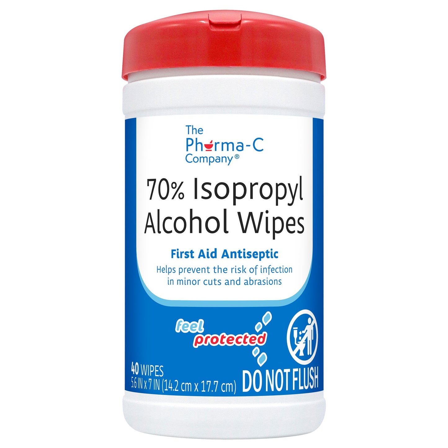 Antiseptic Skin Wipe Isopropyl Alcohol The Pharma-C Company® Towelette Canister - 63-200736K