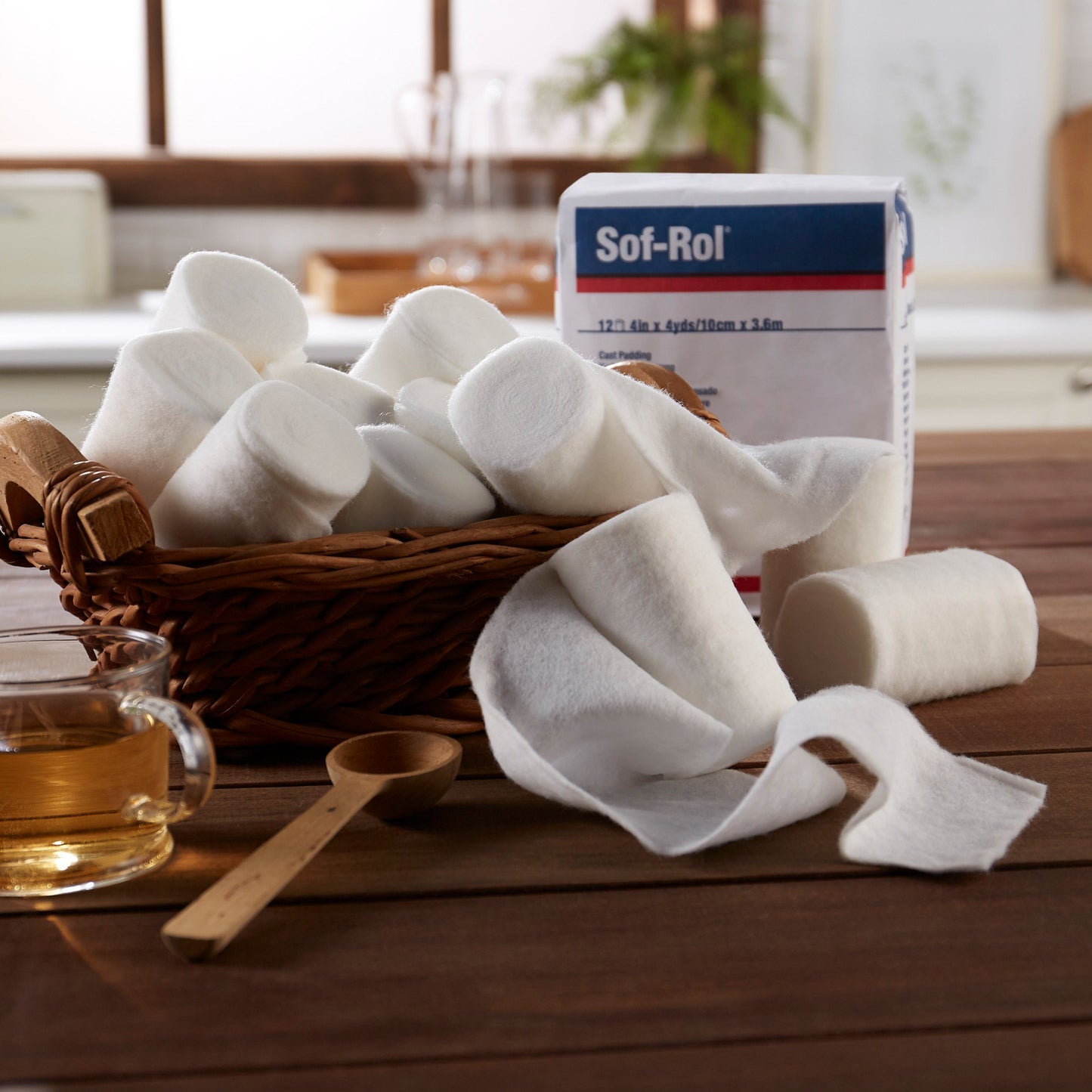 Sof-Rol® White Rayon Undercast Cast Padding, 4 Inch x 4 Yard 9034