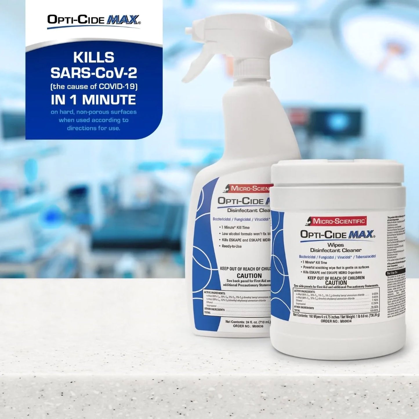 Opti-Cide® Max Surface Disinfectant Cleaner Wipes M60034