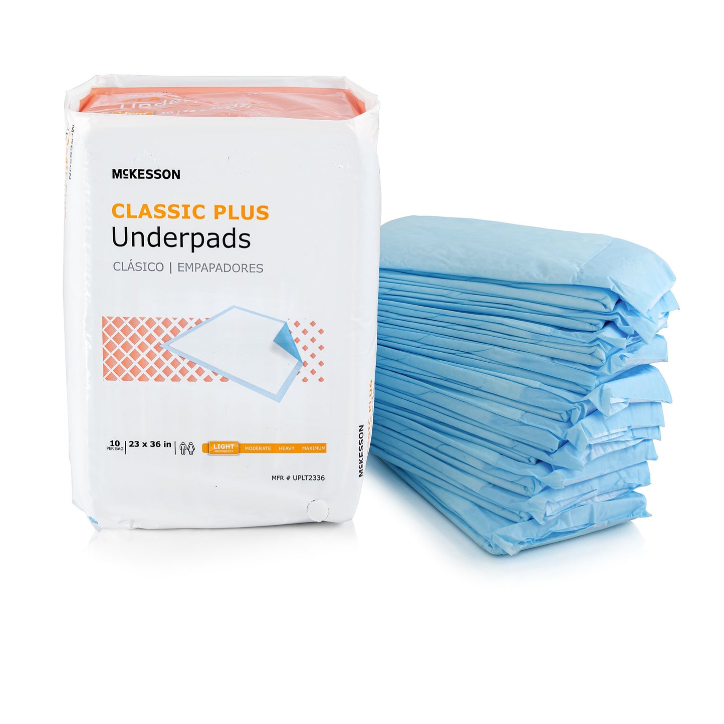McKesson Classic Plus Light Absorbency Underpads, 23 x 36 Inch UPLT2336