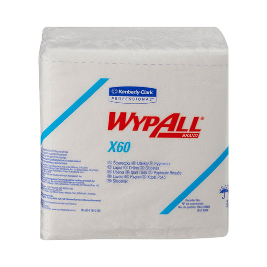 Task Wipe WypAll® X60 Light Duty 76 Count Poly Pack 12 X 12-1/2 Inch NonSterile Reusable - 34865