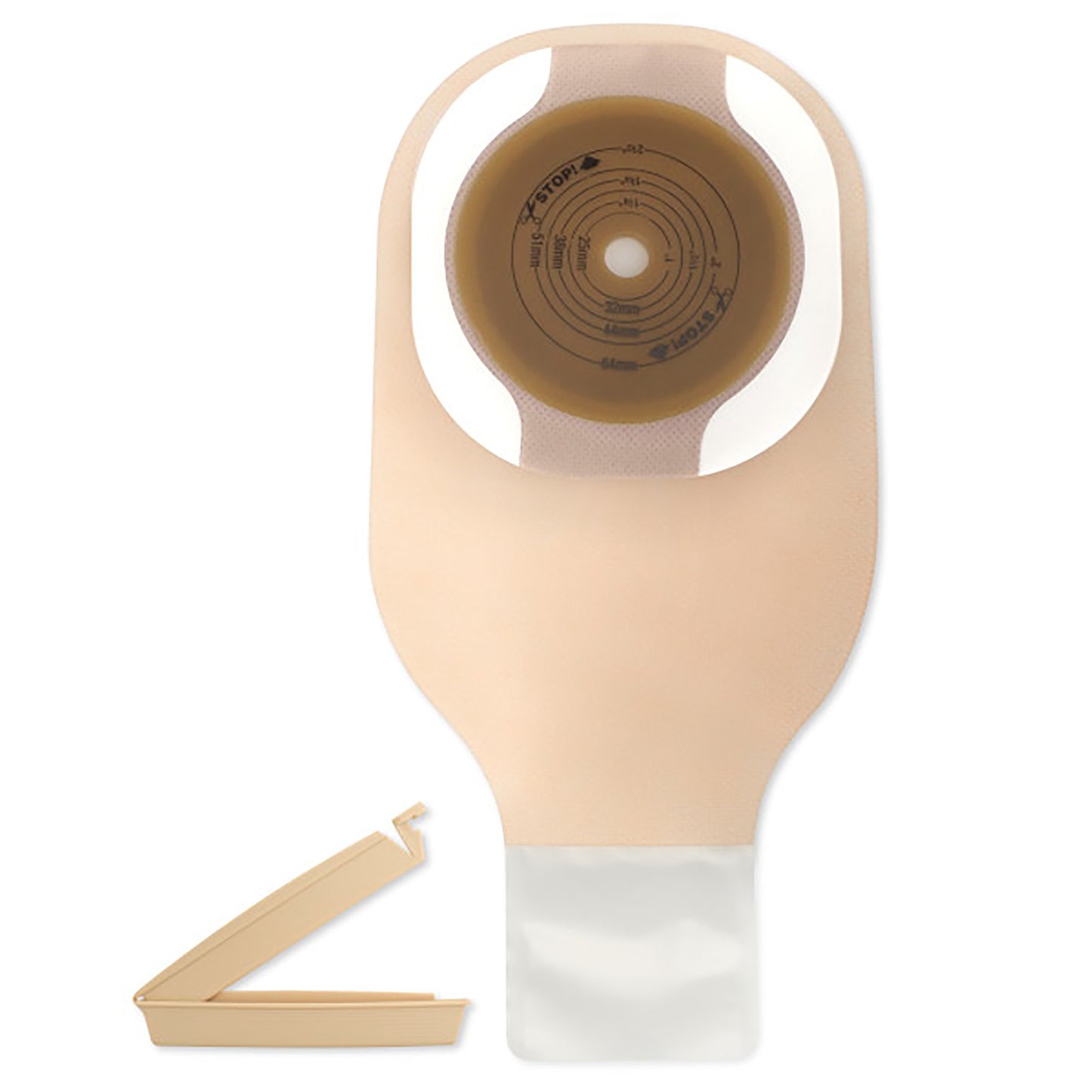 Premier™ Flextend™ One-Piece Transparent Colostomy Pouch, Cut to fit up to 64 mm 8631