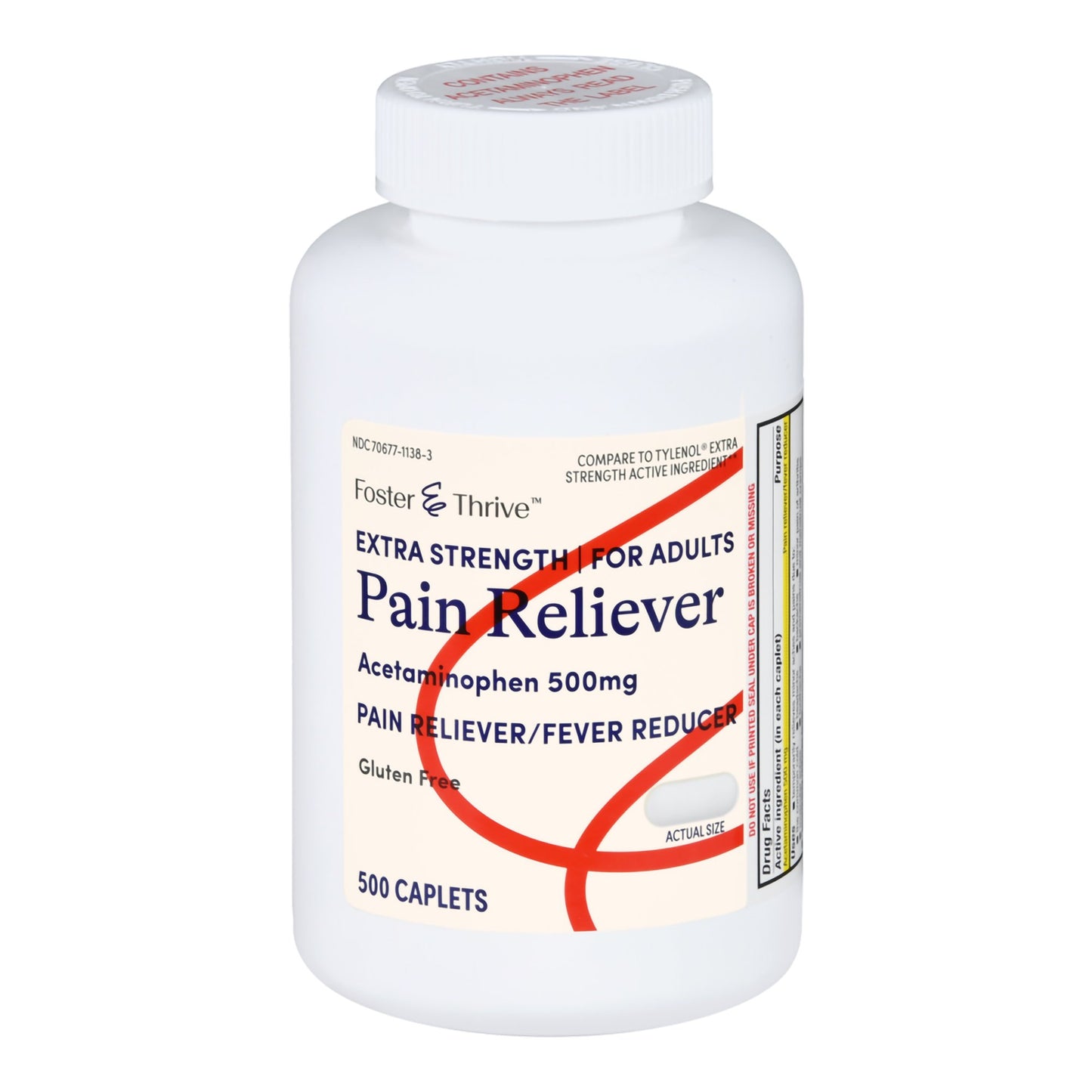 Foster & Thrive™ Extra Strength Pain Reliever Acetaminophen 500 mg Caplets 70677113803