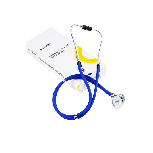 Sprague Stethoscope McKesson LUMEON™ Royal Blue 2-Tube 22 Inch Tube Double Sided Chestpiece - 01-641RBGM