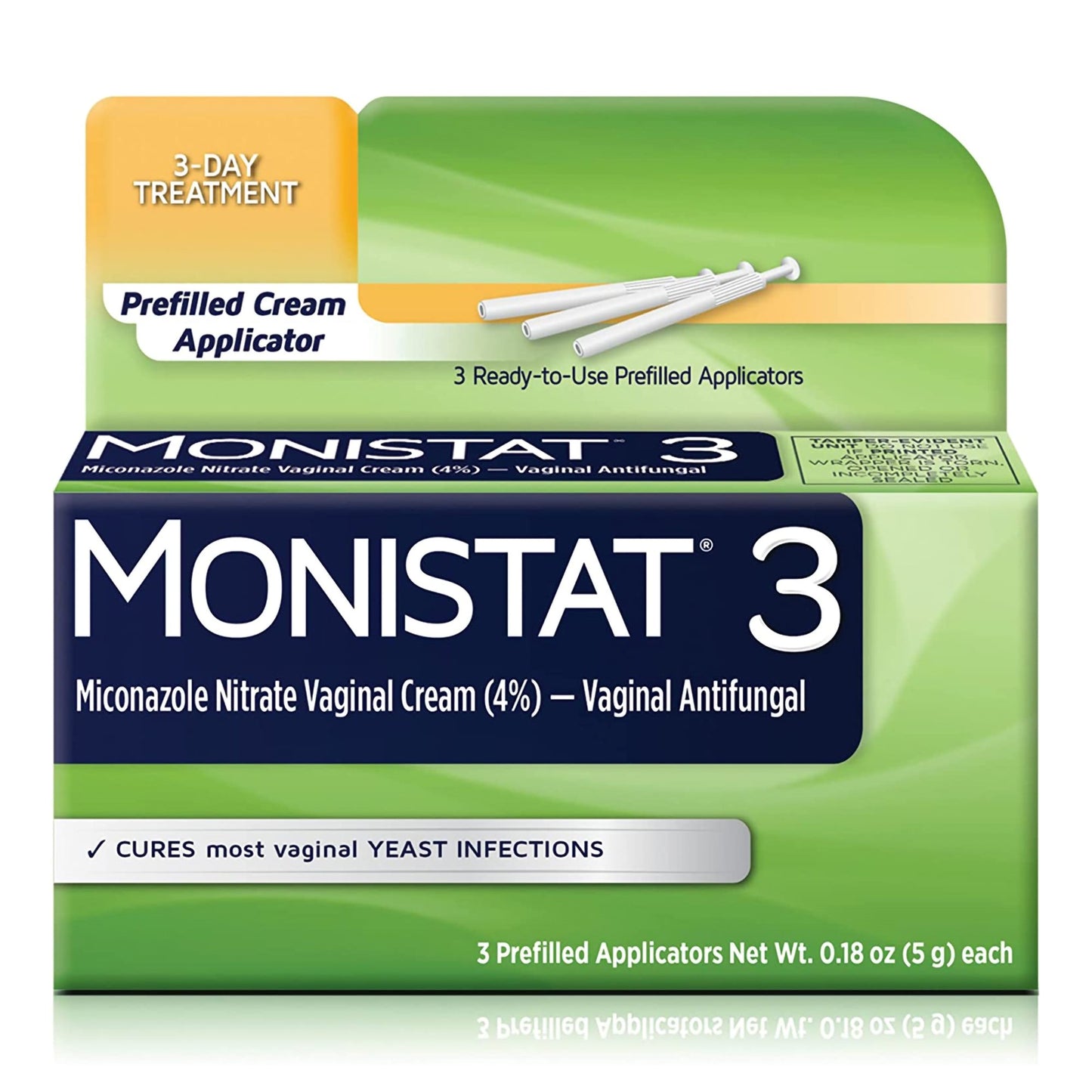 Prestige Medical Monistat 3-Day Treatment Vaginal Antifungal Prefilled Cream Applicators 63736001518, Box of 3