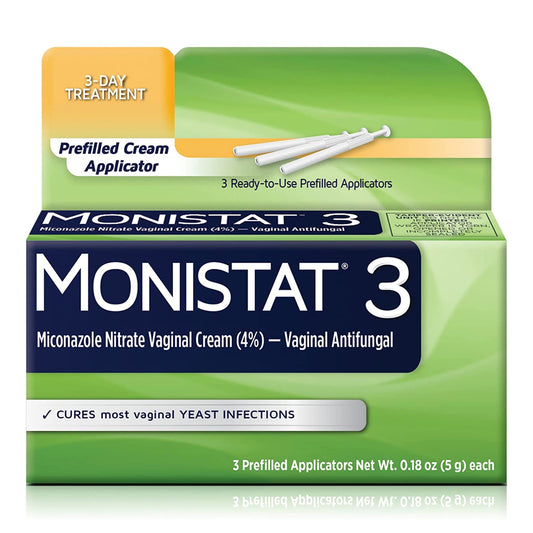 Prestige Medical Monistat 3-Day Treatment Vaginal Antifungal Prefilled Cream Applicators 63736001518, Box of 3